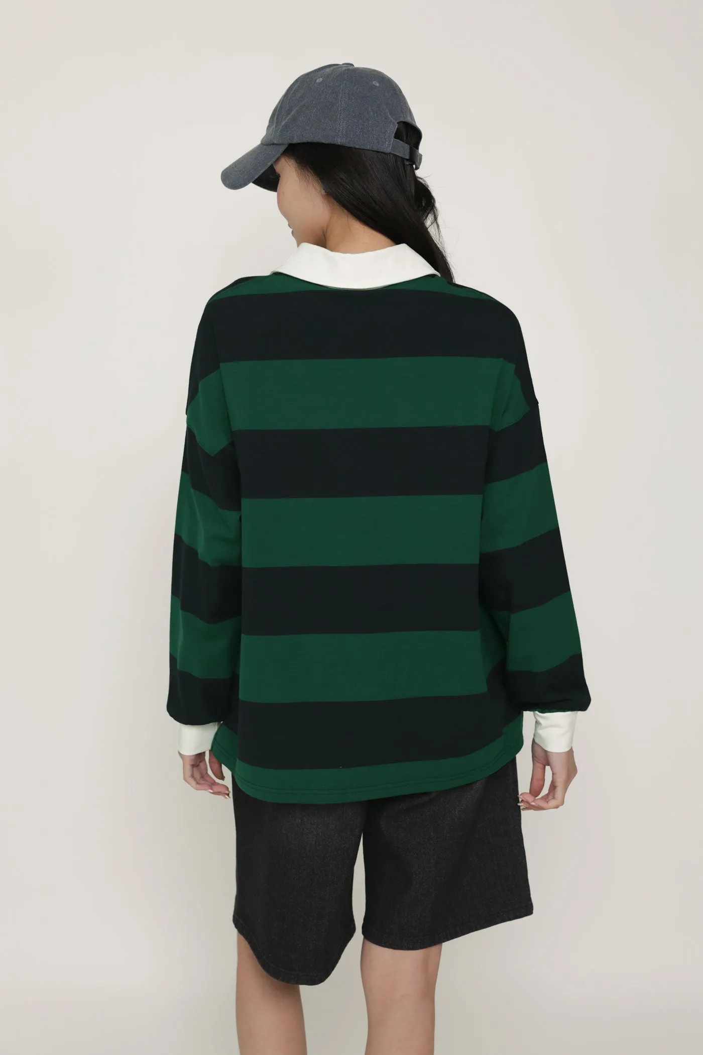 Leonard Oversized Long Sleeve Polo Shirt