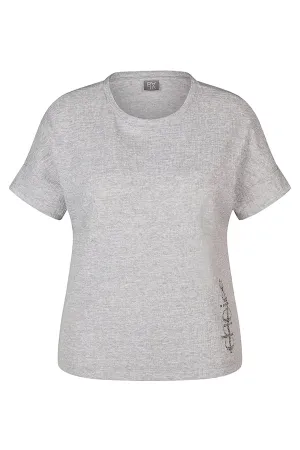 LIGHT GREY "CHOICE" BEDAZZLED T-SHIRT