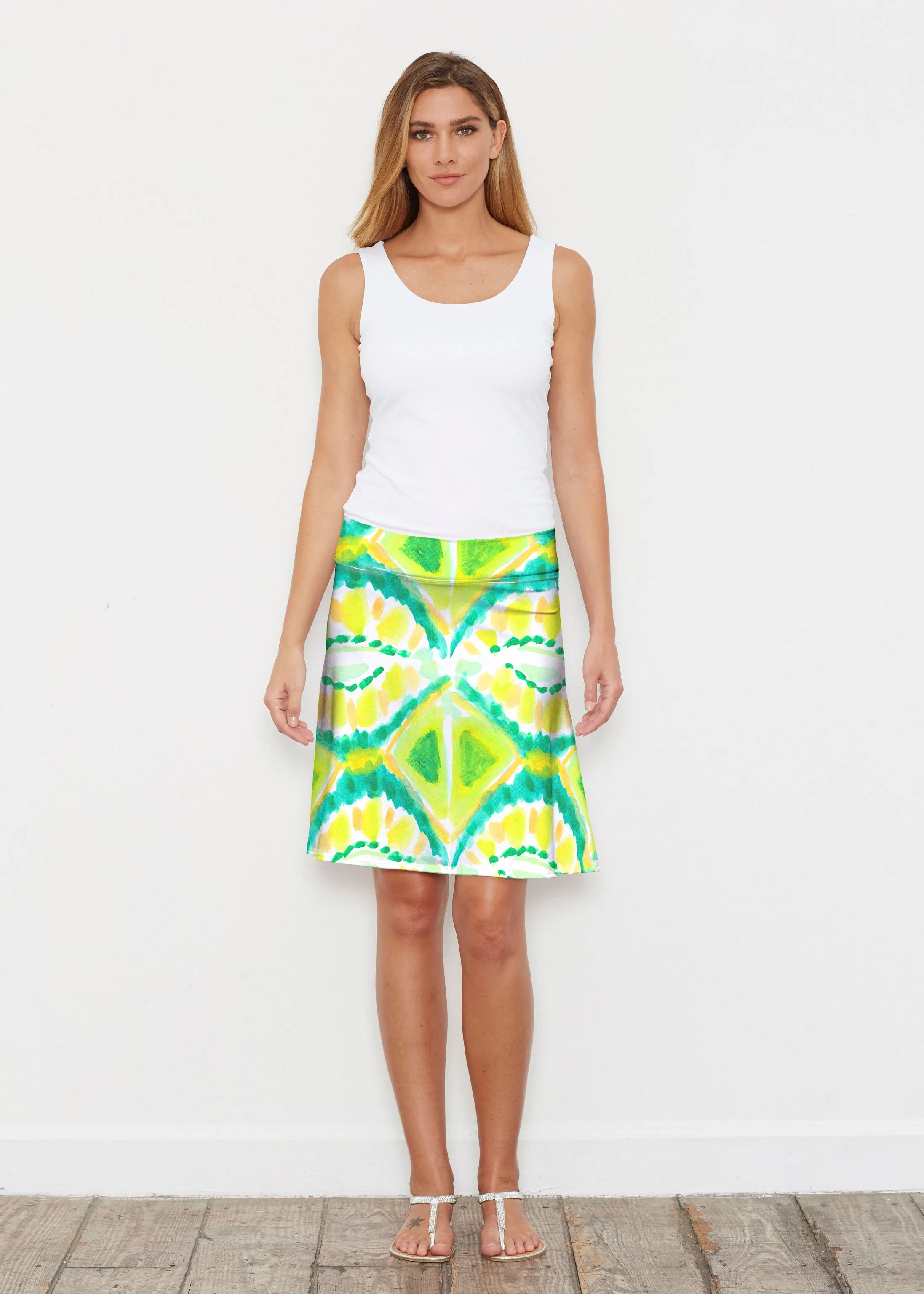 Limeade (17272) ~ Silky Brenda Skirt 21 inch
