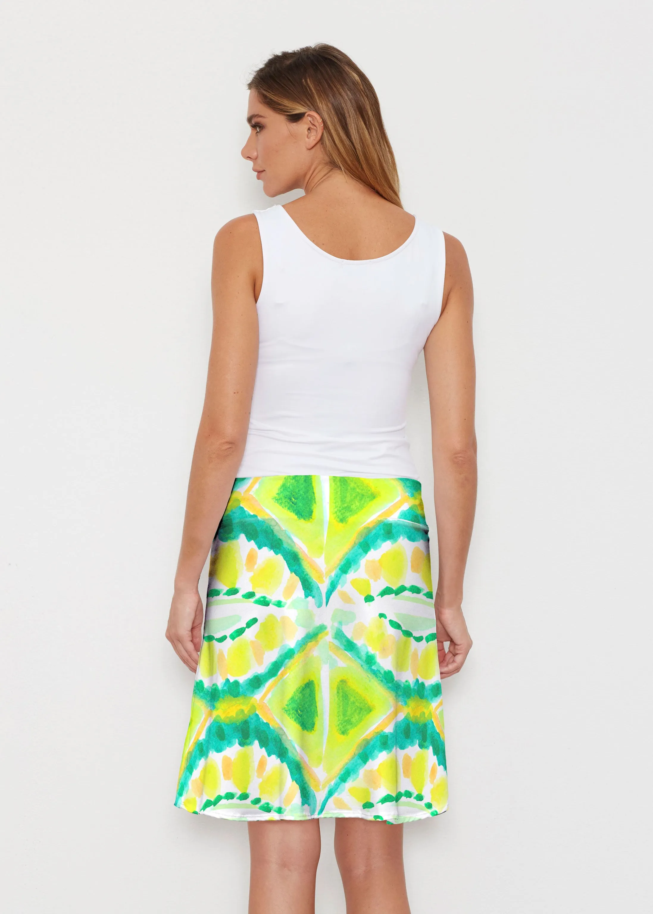 Limeade (17272) ~ Silky Brenda Skirt 21 inch