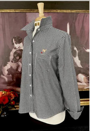 LOVE MIDDY SHIRT IN BLACK GINGHAM