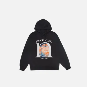Love You Y2K Graphic Print Hoodie for Ultimate Comfort and Style