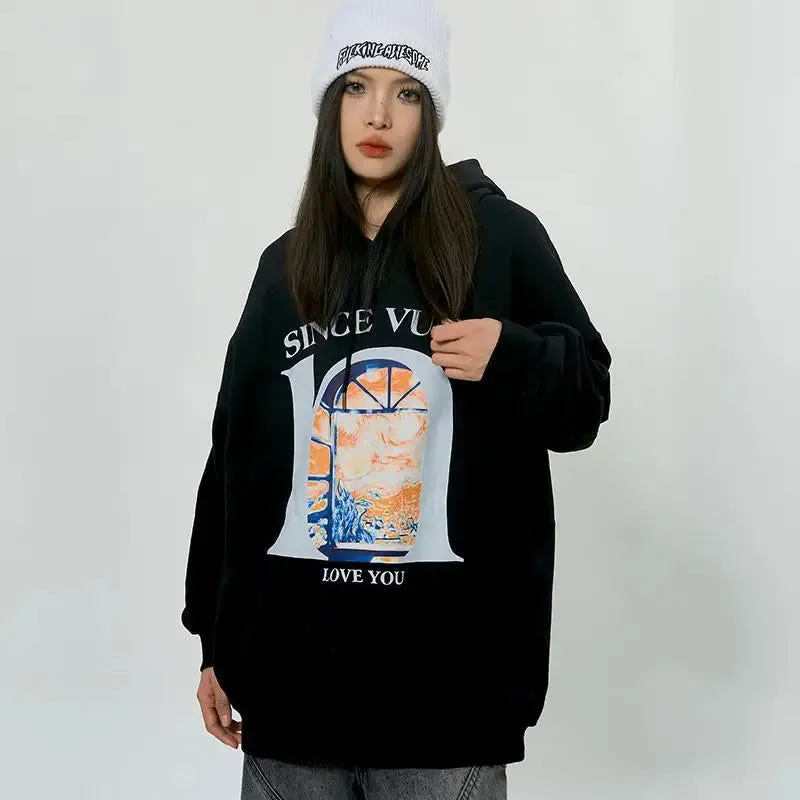 Love You Y2K Graphic Print Hoodie for Ultimate Comfort and Style