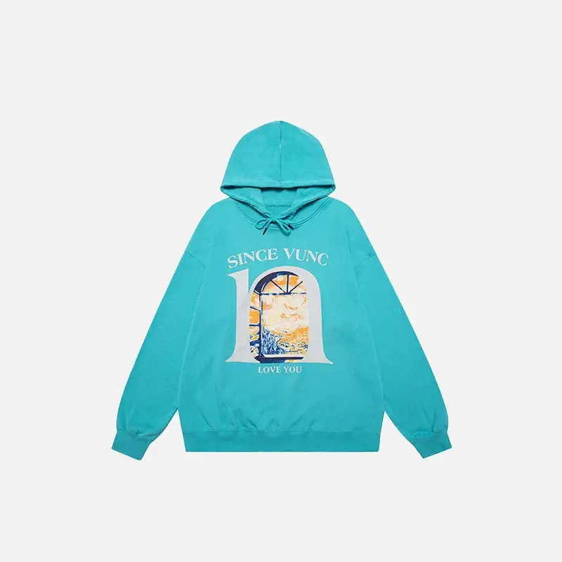Love You Y2K Graphic Print Hoodie for Ultimate Comfort and Style