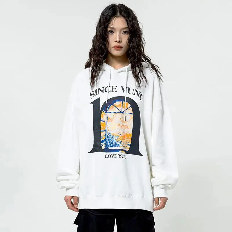 Love You Y2K Graphic Print Hoodie for Ultimate Comfort and Style