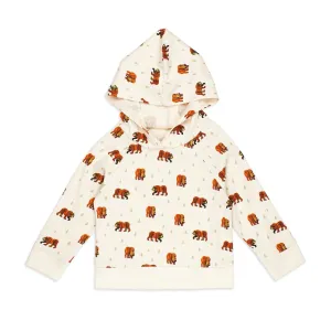 Lovedbaby - Organic Printed Raglan Hoodie - Brown Bear