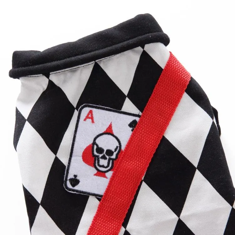 Magician Dog Costume Halloween Pet Poker Magic Clothes for Dog Cat Costume Jumpsuits Jacket Coat Cat Funny Apparel