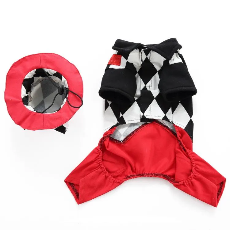 Magician Dog Costume Halloween Pet Poker Magic Clothes for Dog Cat Costume Jumpsuits Jacket Coat Cat Funny Apparel