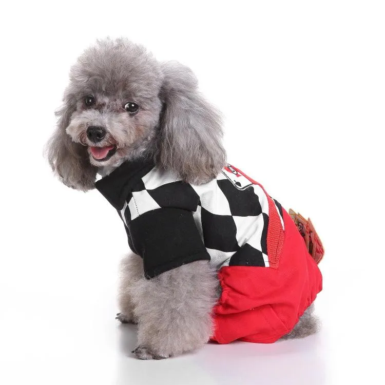 Magician Dog Costume Halloween Pet Poker Magic Clothes for Dog Cat Costume Jumpsuits Jacket Coat Cat Funny Apparel