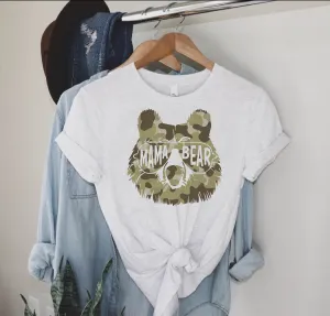 Mama Bear Camo Shirt | Unisex Crew