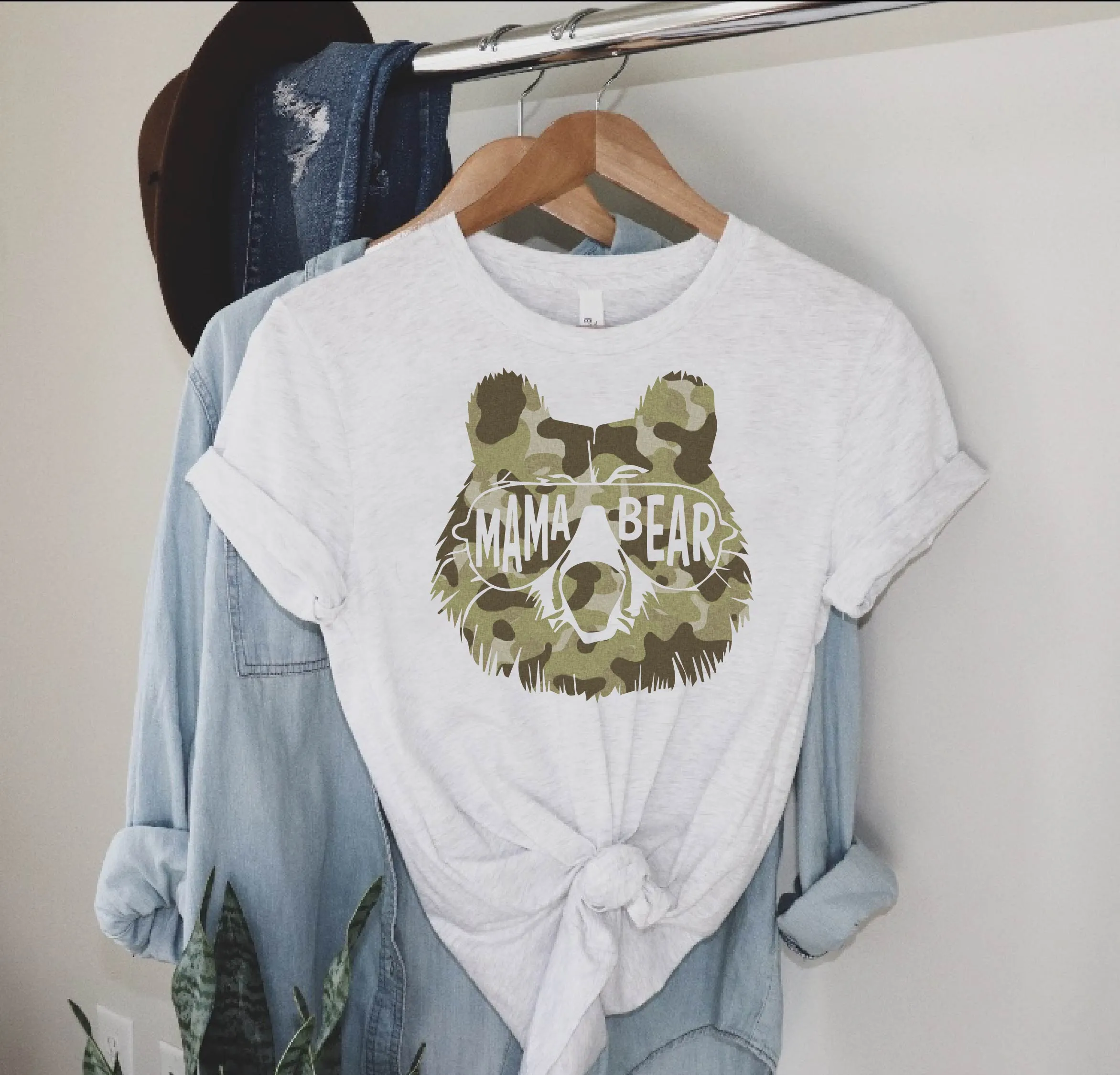Mama Bear Camo Shirt | Unisex Crew