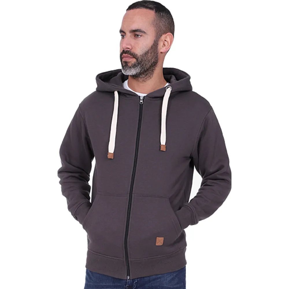 Men's Full Zip Fleece Hoodie - Grey