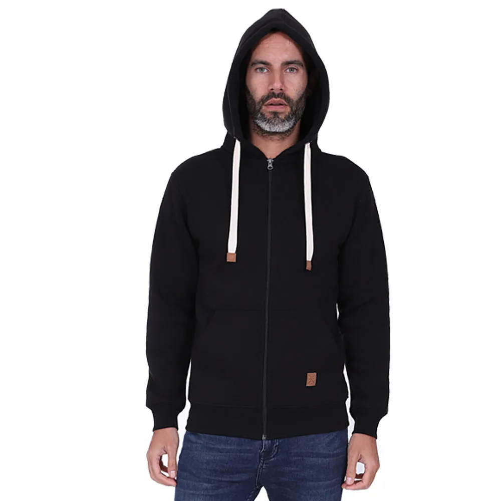 Men's Full Zip Fleece Hoodie - Grey
