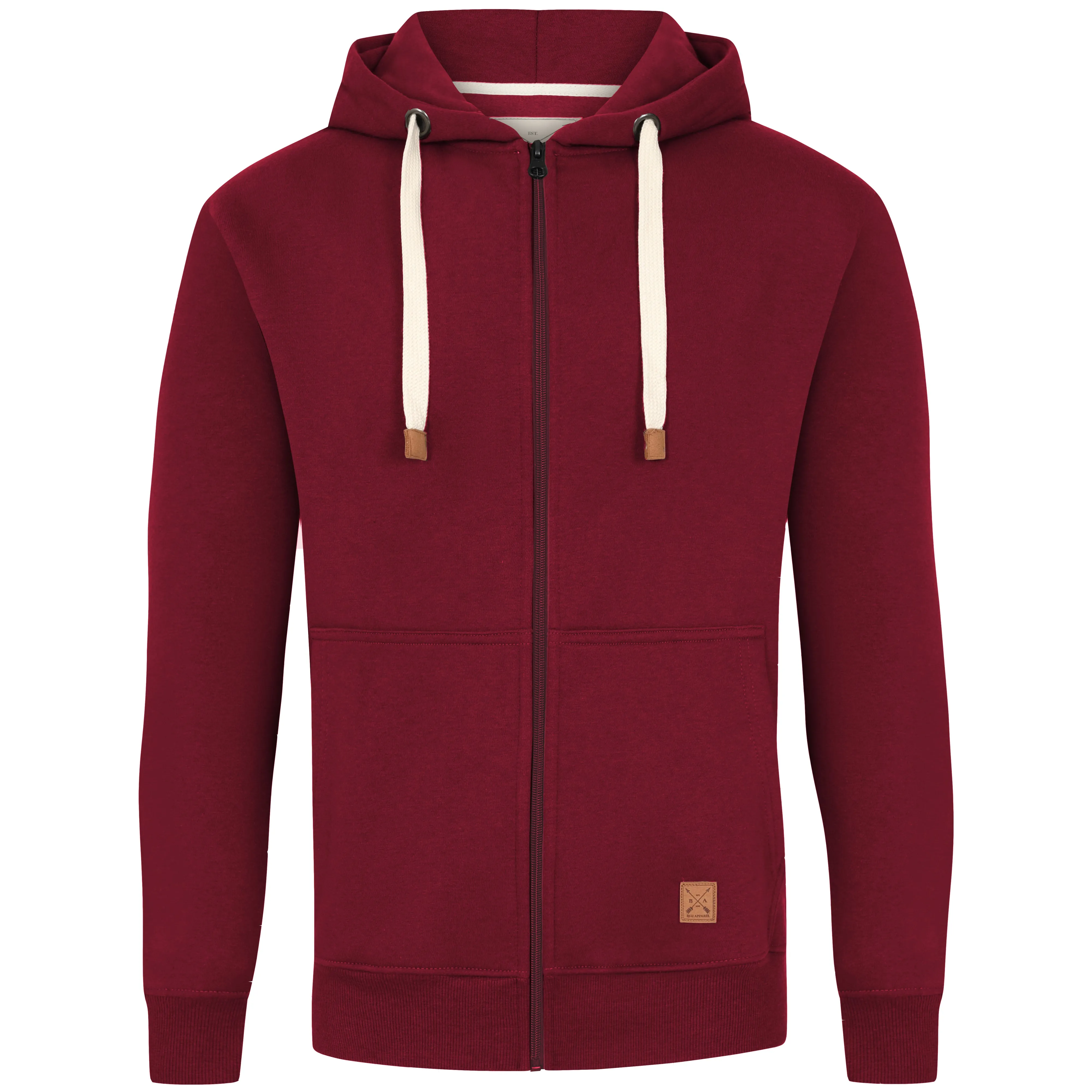 Men's Full Zip Fleece Hoodie - Grey