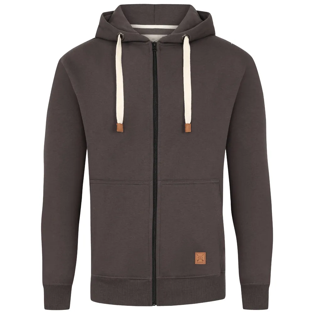 Men's Full Zip Fleece Hoodie - Grey