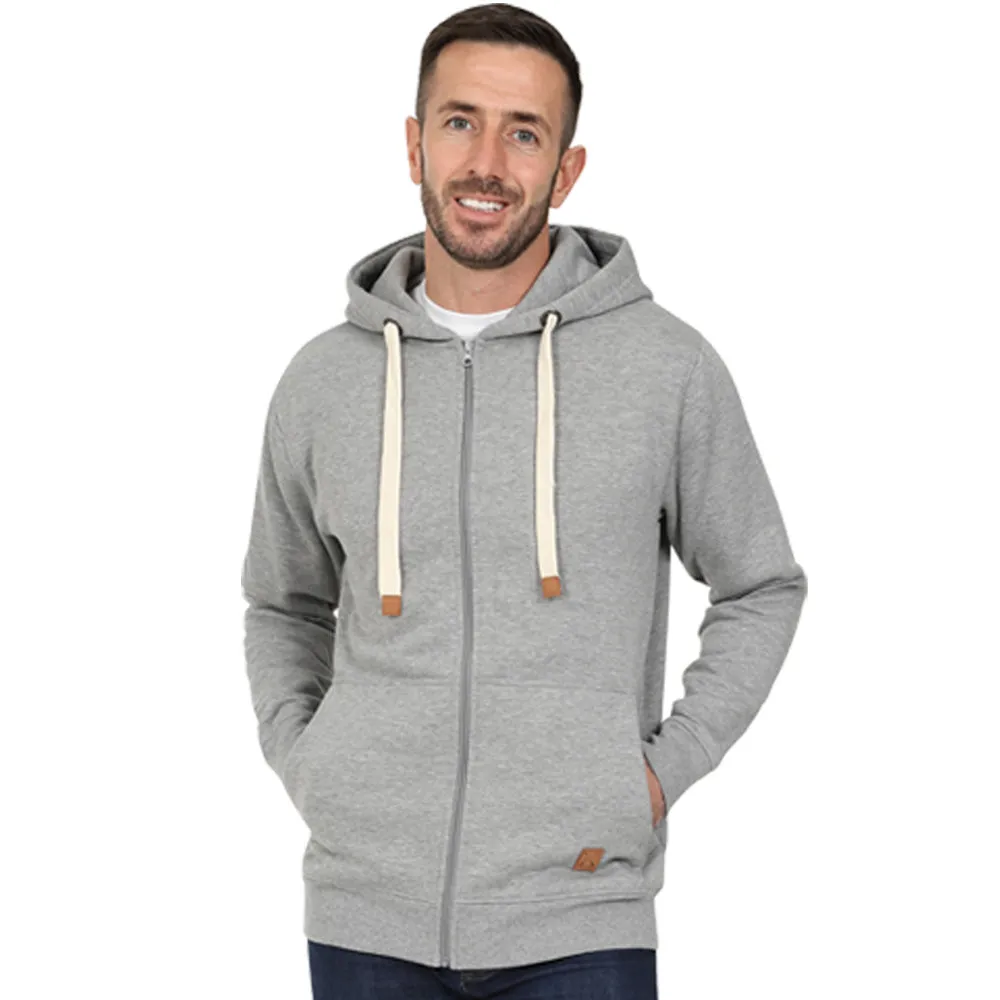 Men's Full Zip Fleece Hoodie - Grey