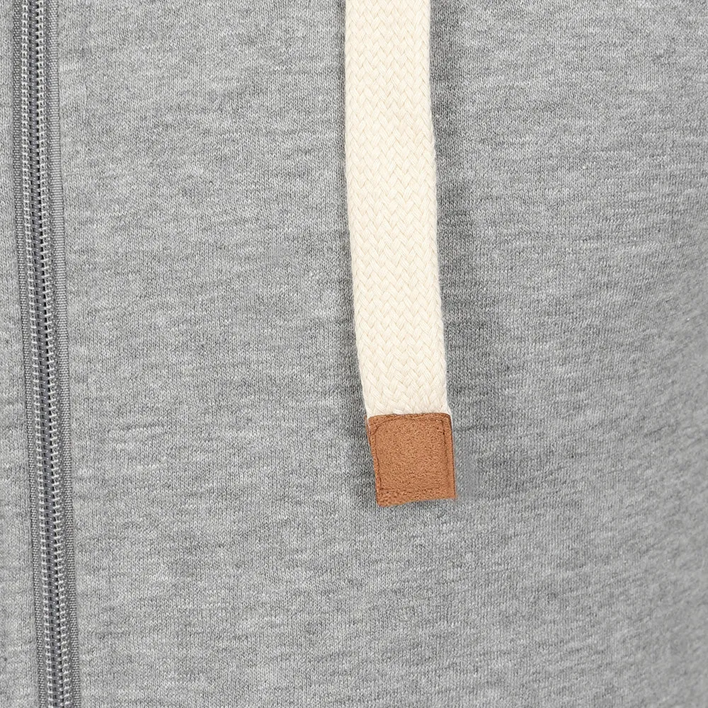 Men's Full Zip Fleece Hoodie - Grey
