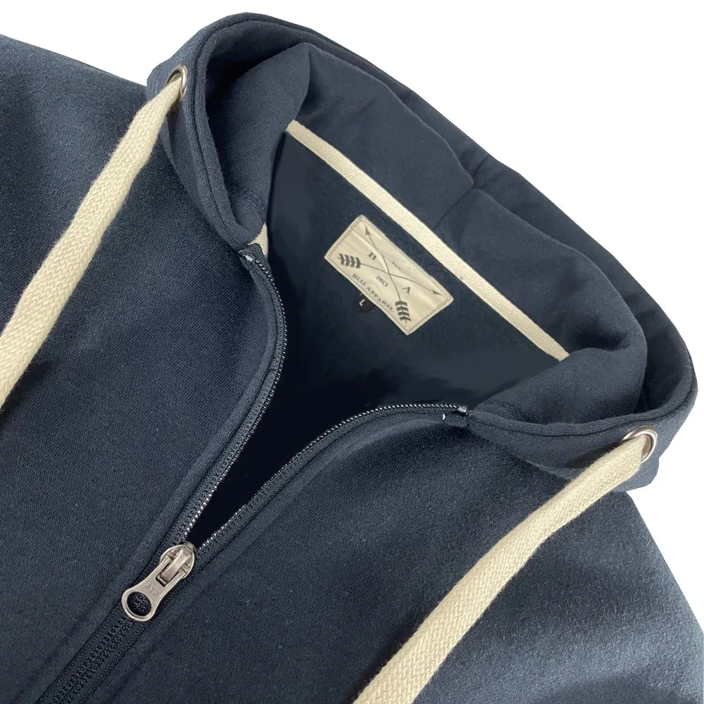 Men's Full Zip Fleece Hoodie - Grey