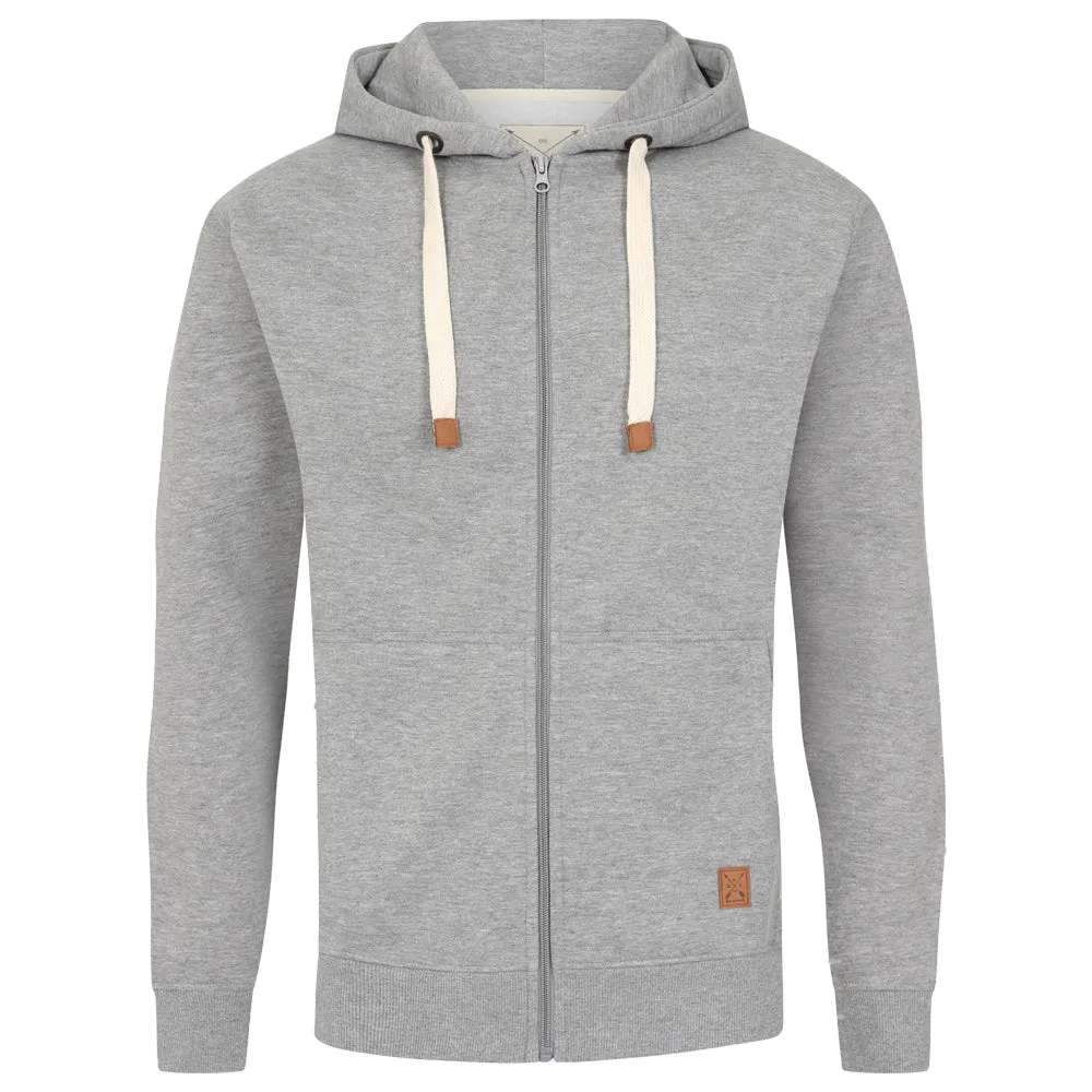 Men's Full Zip Fleece Hoodie - Grey