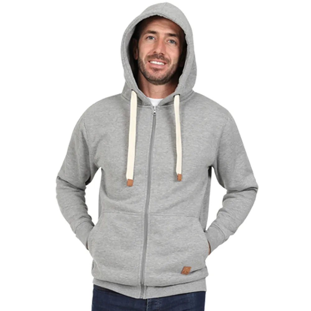 Men's Full Zip Fleece Hoodie - Grey