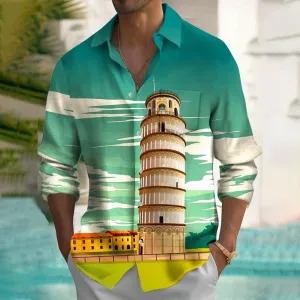 Men's Stylish European Travel Long Sleeve Shirt