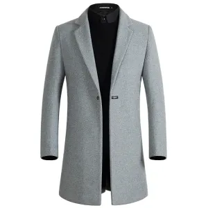 Men's Stylish Single Button Slim Coat