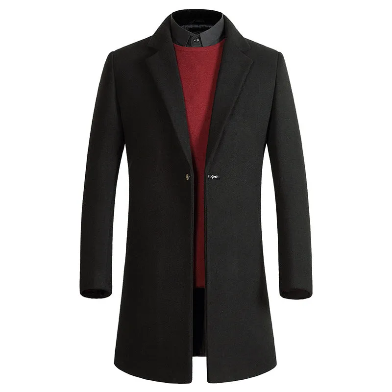 Men's Stylish Single Button Slim Coat