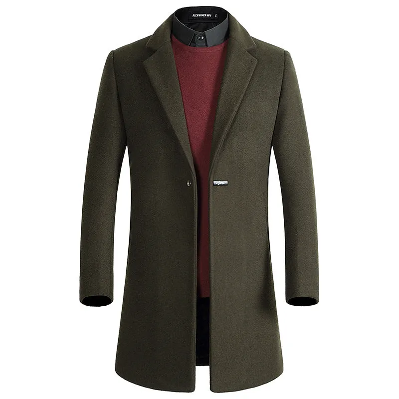 Men's Stylish Single Button Slim Coat