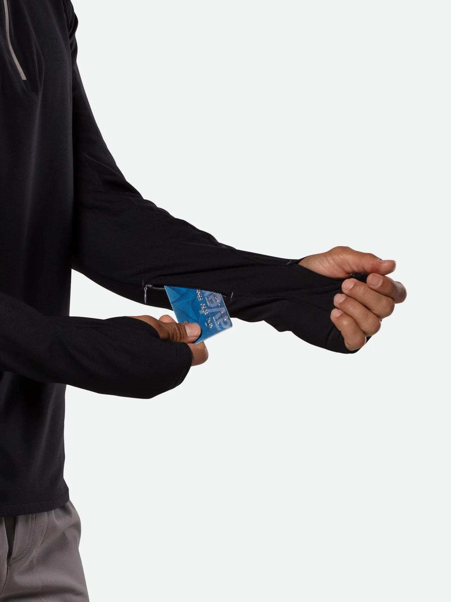 Men's Tempo Quarter Zip Long Sleeve Shirt