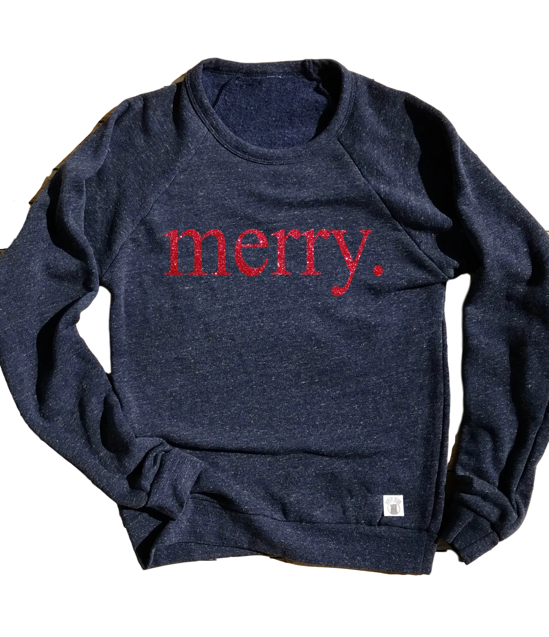Merry Red Glitter Sweatshirt | Unisex Christmas Sweatshirt