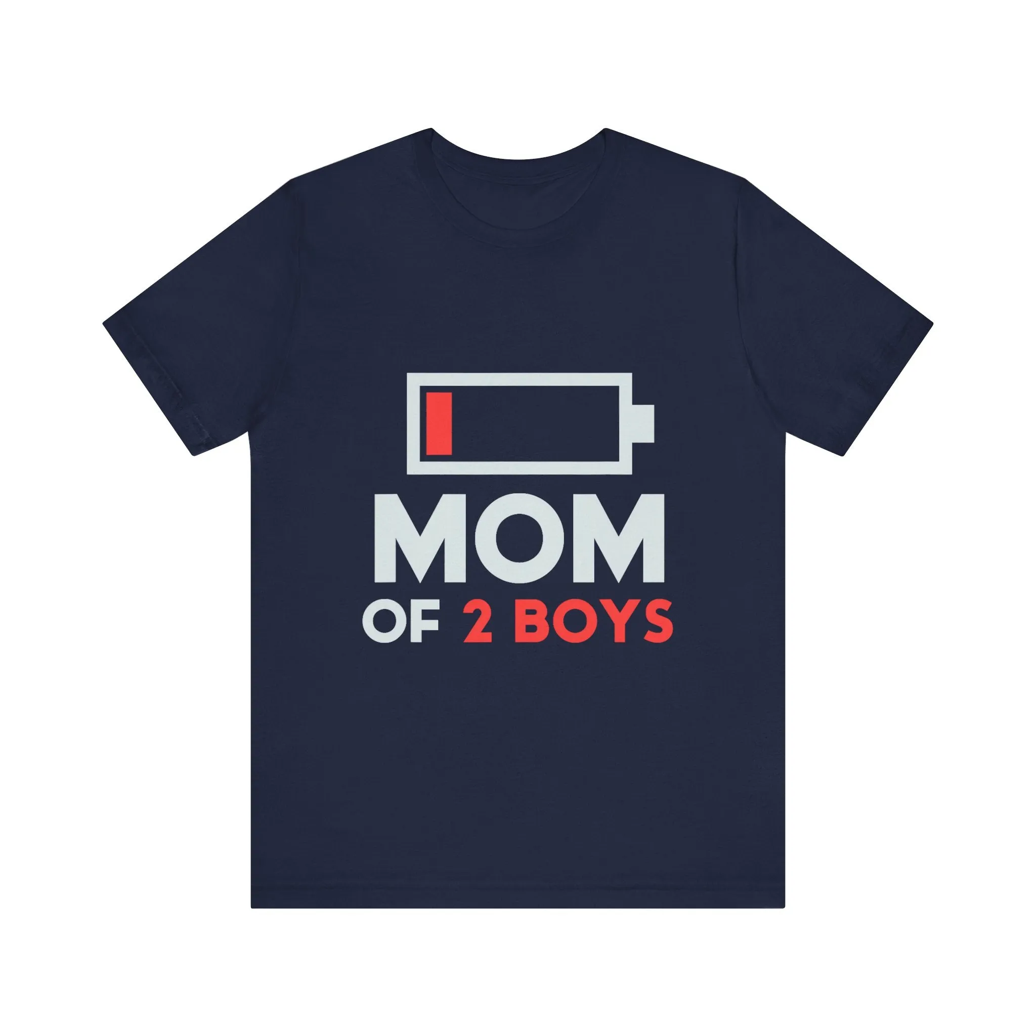 Mom Of 2 Boys T-Shirt - Unisex Garment-Dyed Tee