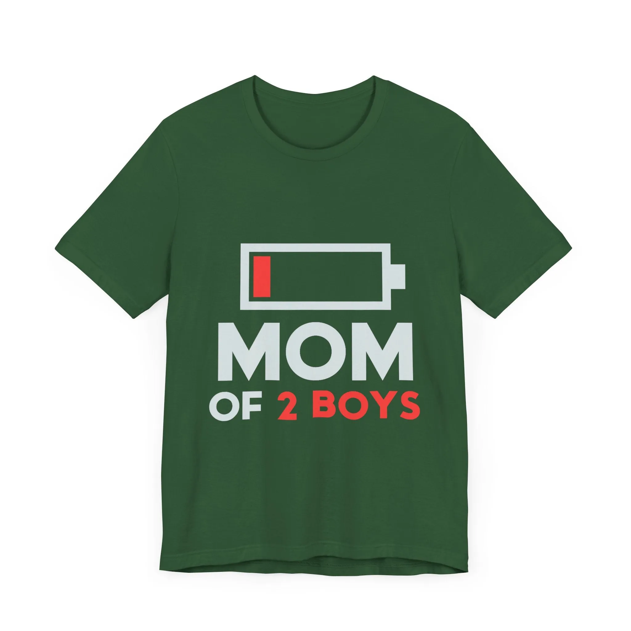 Mom Of 2 Boys T-Shirt - Unisex Garment-Dyed Tee