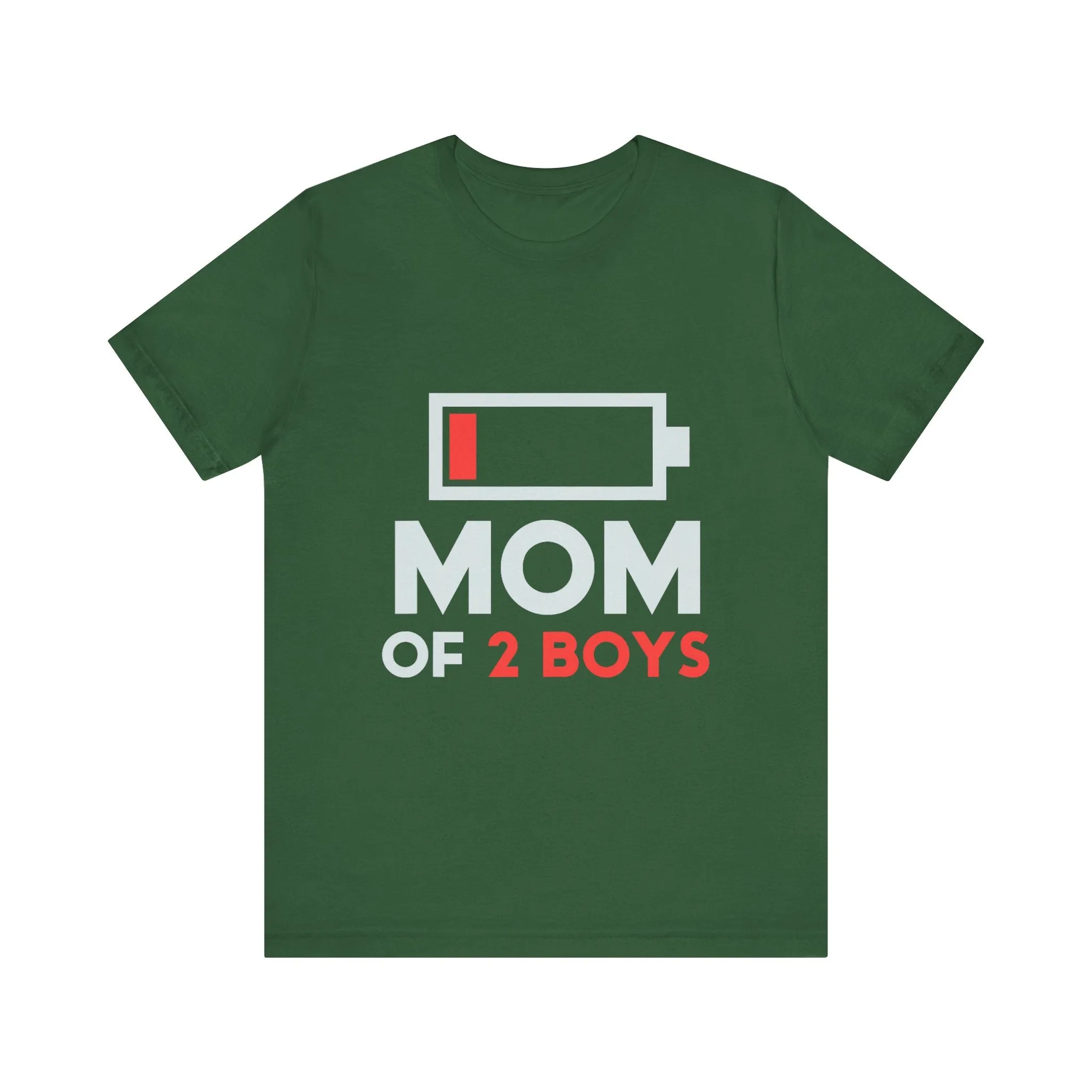 Mom Of 2 Boys T-Shirt - Unisex Garment-Dyed Tee