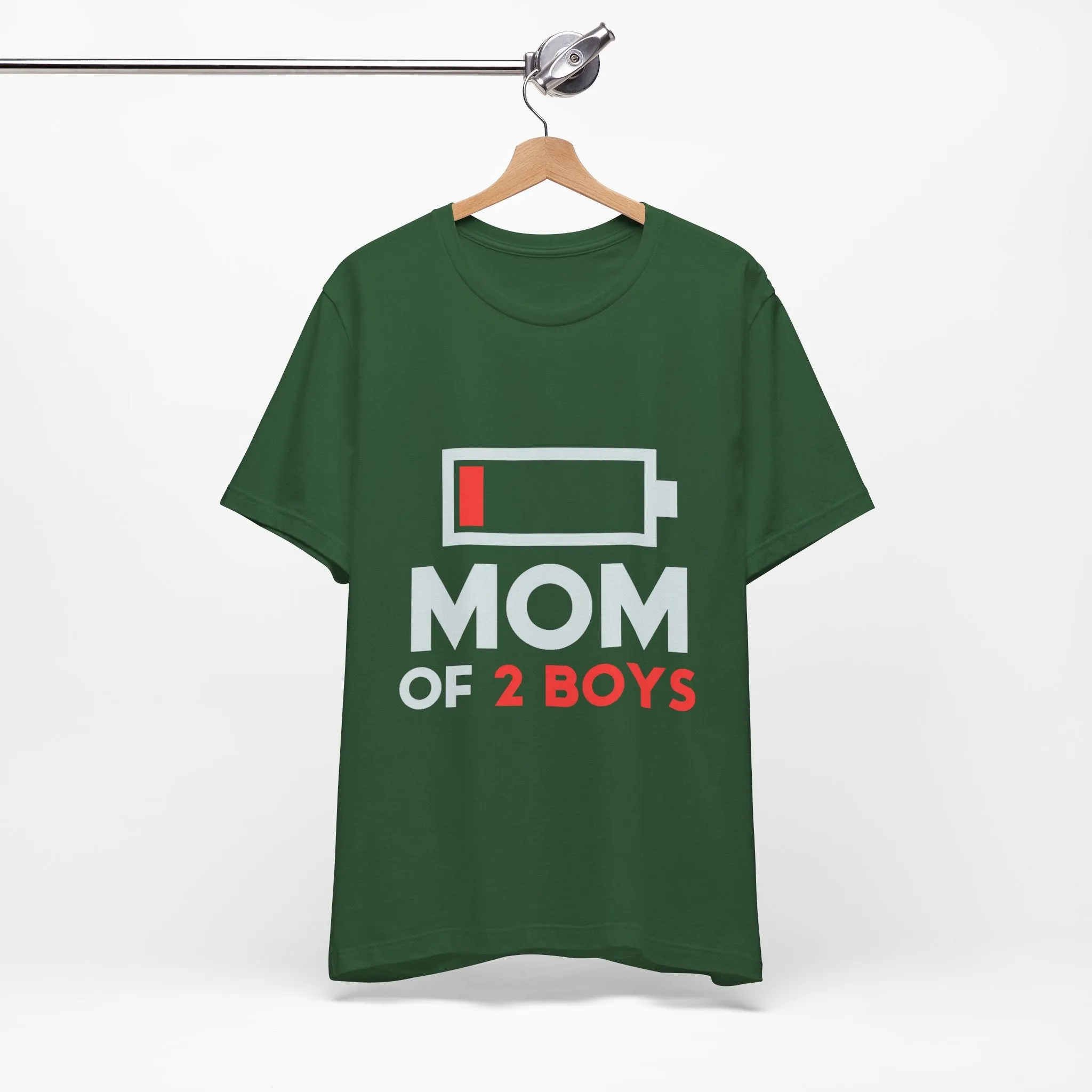 Mom Of 2 Boys T-Shirt - Unisex Garment-Dyed Tee