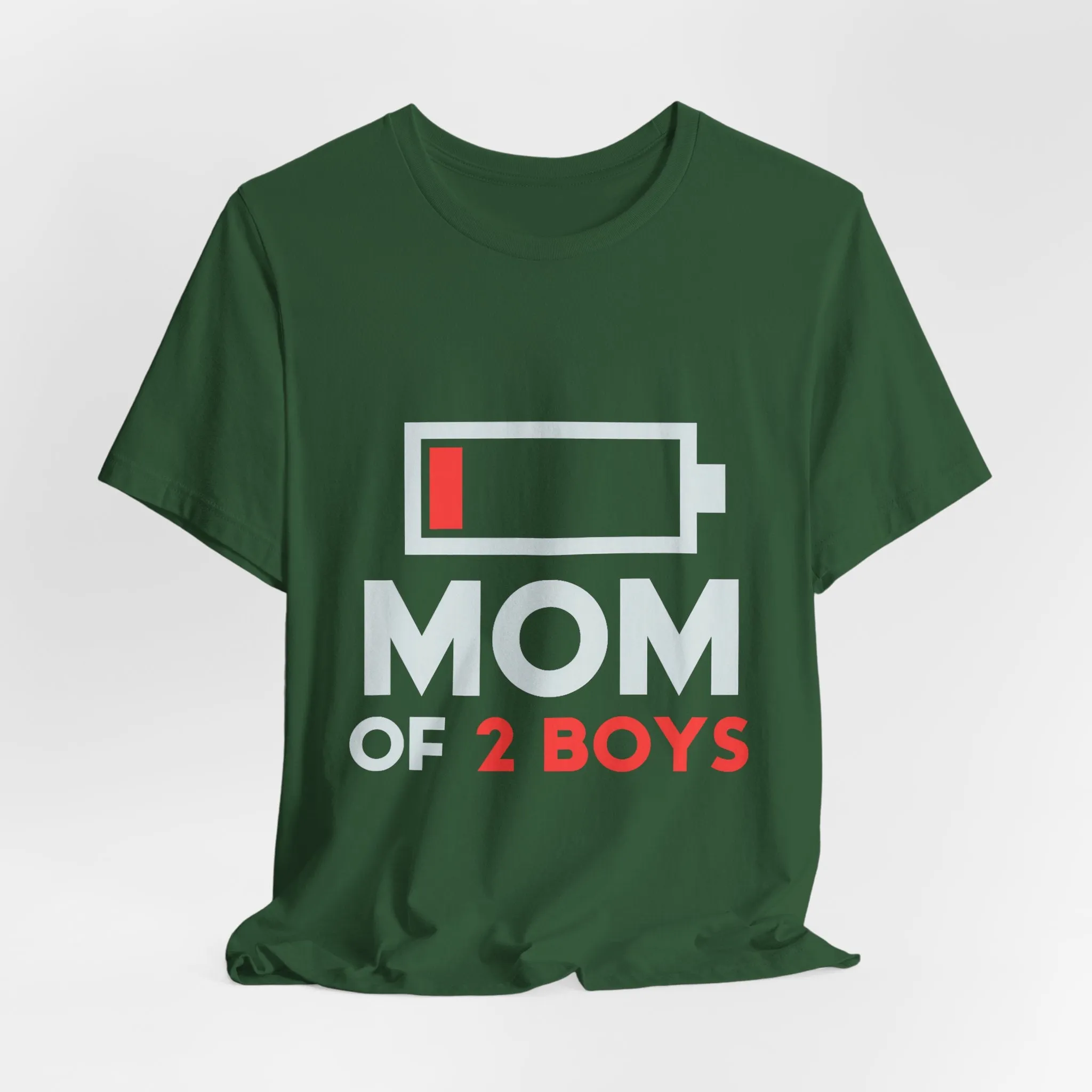 Mom Of 2 Boys T-Shirt - Unisex Garment-Dyed Tee
