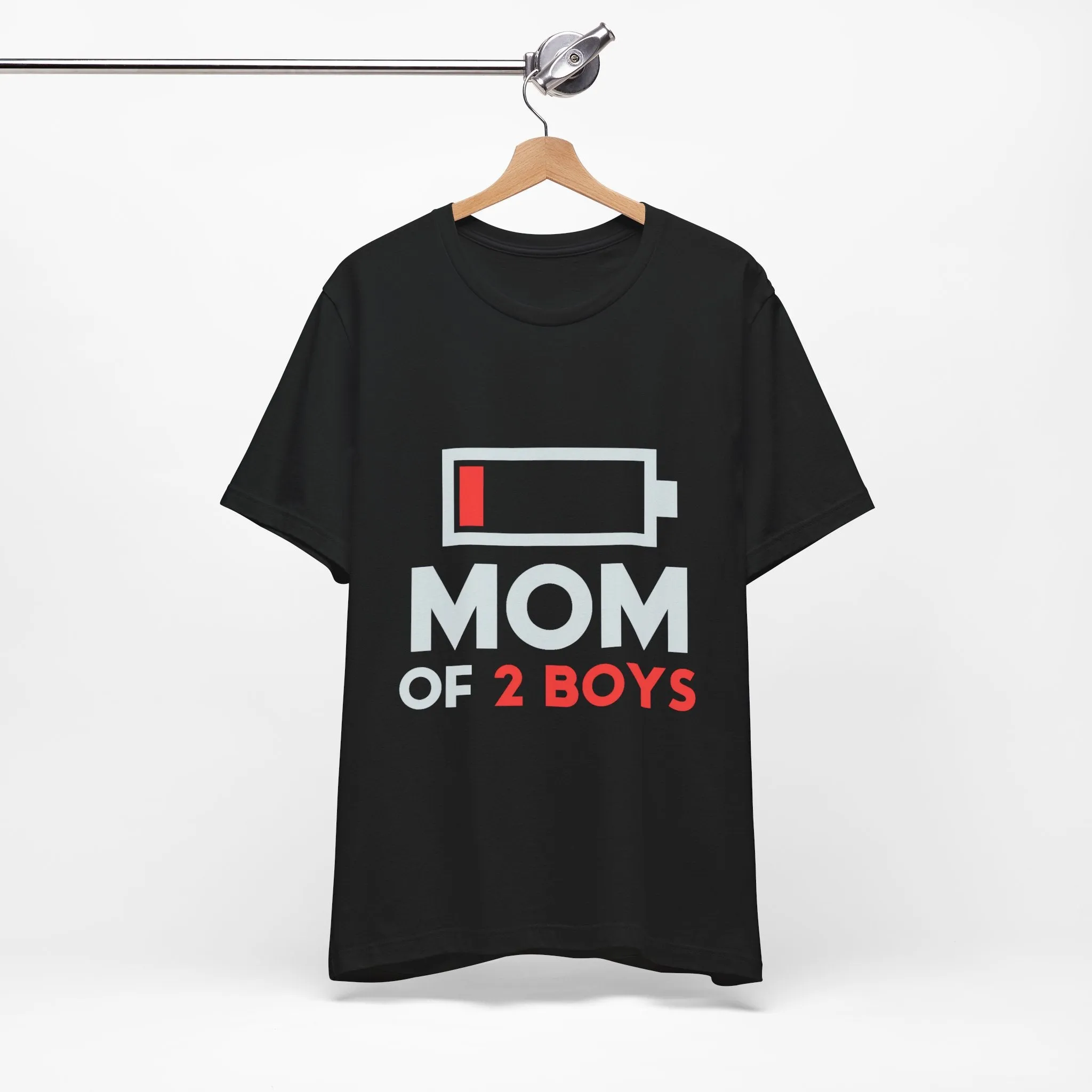 Mom Of 2 Boys T-Shirt - Unisex Garment-Dyed Tee