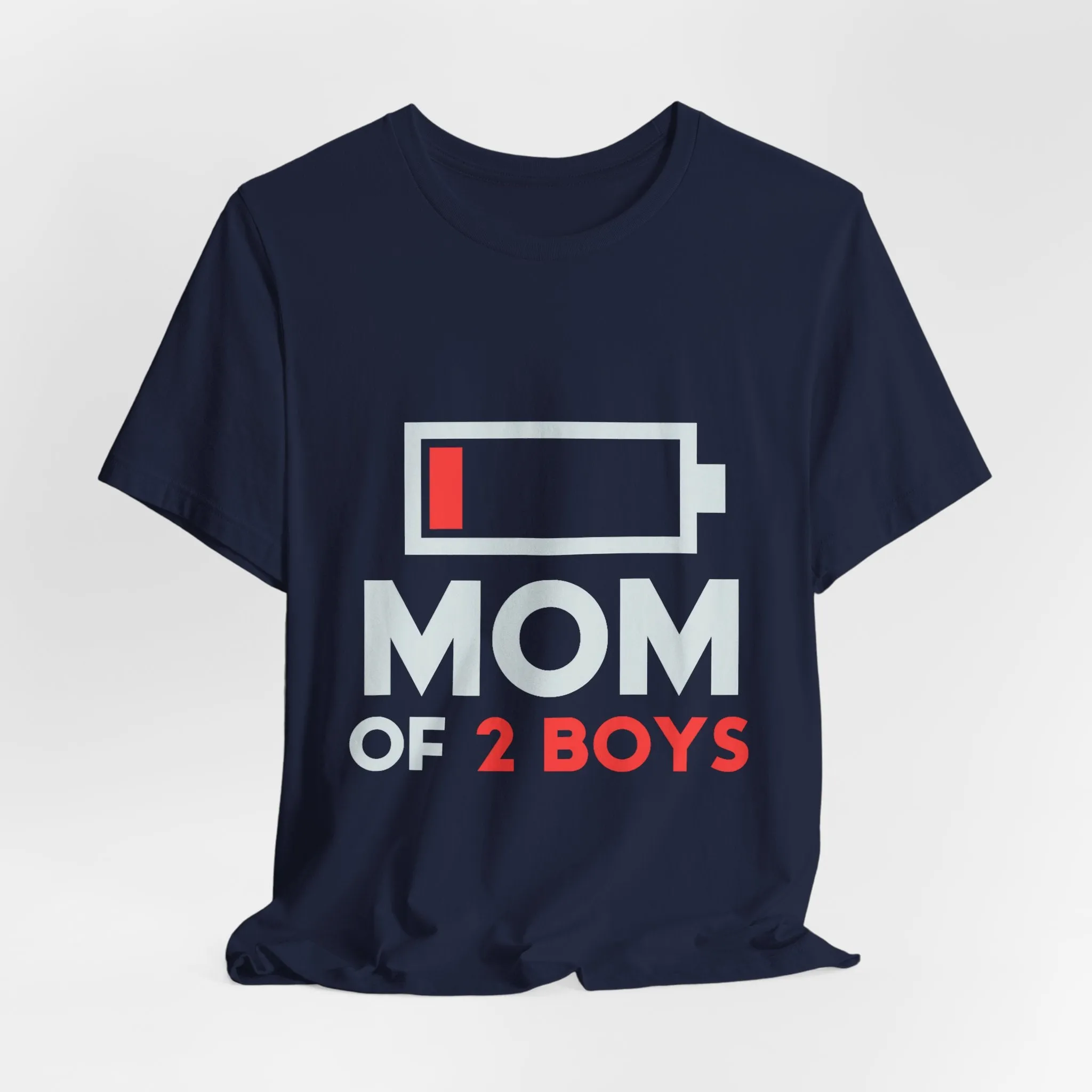 Mom Of 2 Boys T-Shirt - Unisex Garment-Dyed Tee