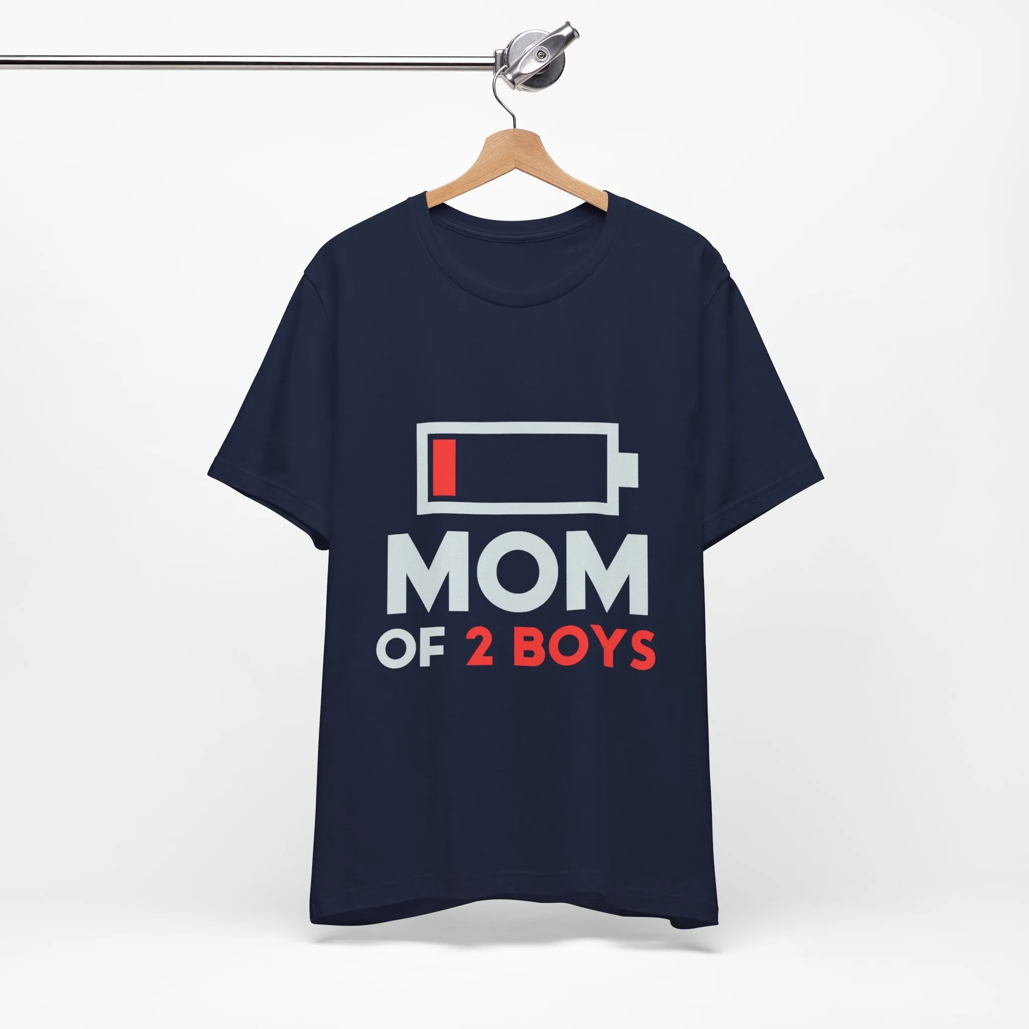 Mom Of 2 Boys T-Shirt - Unisex Garment-Dyed Tee