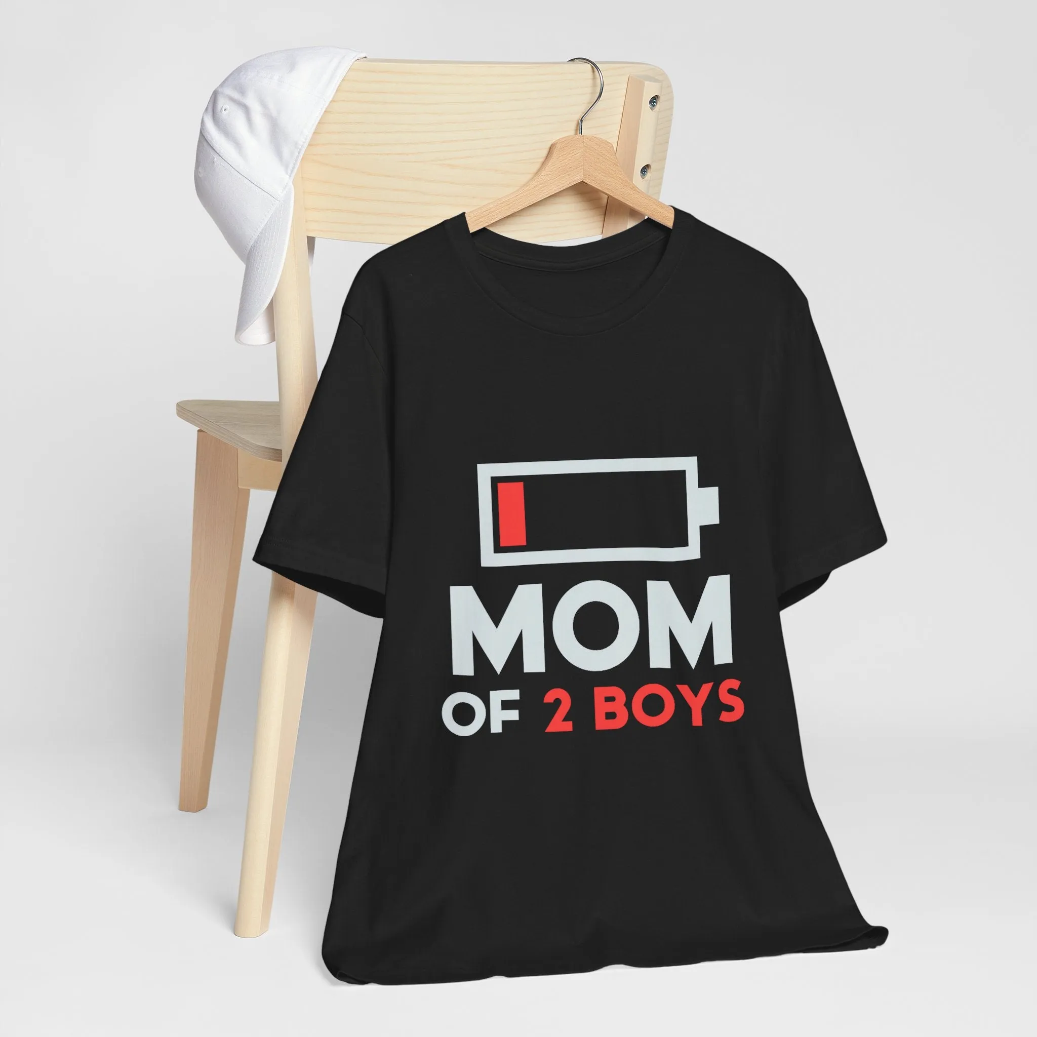Mom Of 2 Boys T-Shirt - Unisex Garment-Dyed Tee