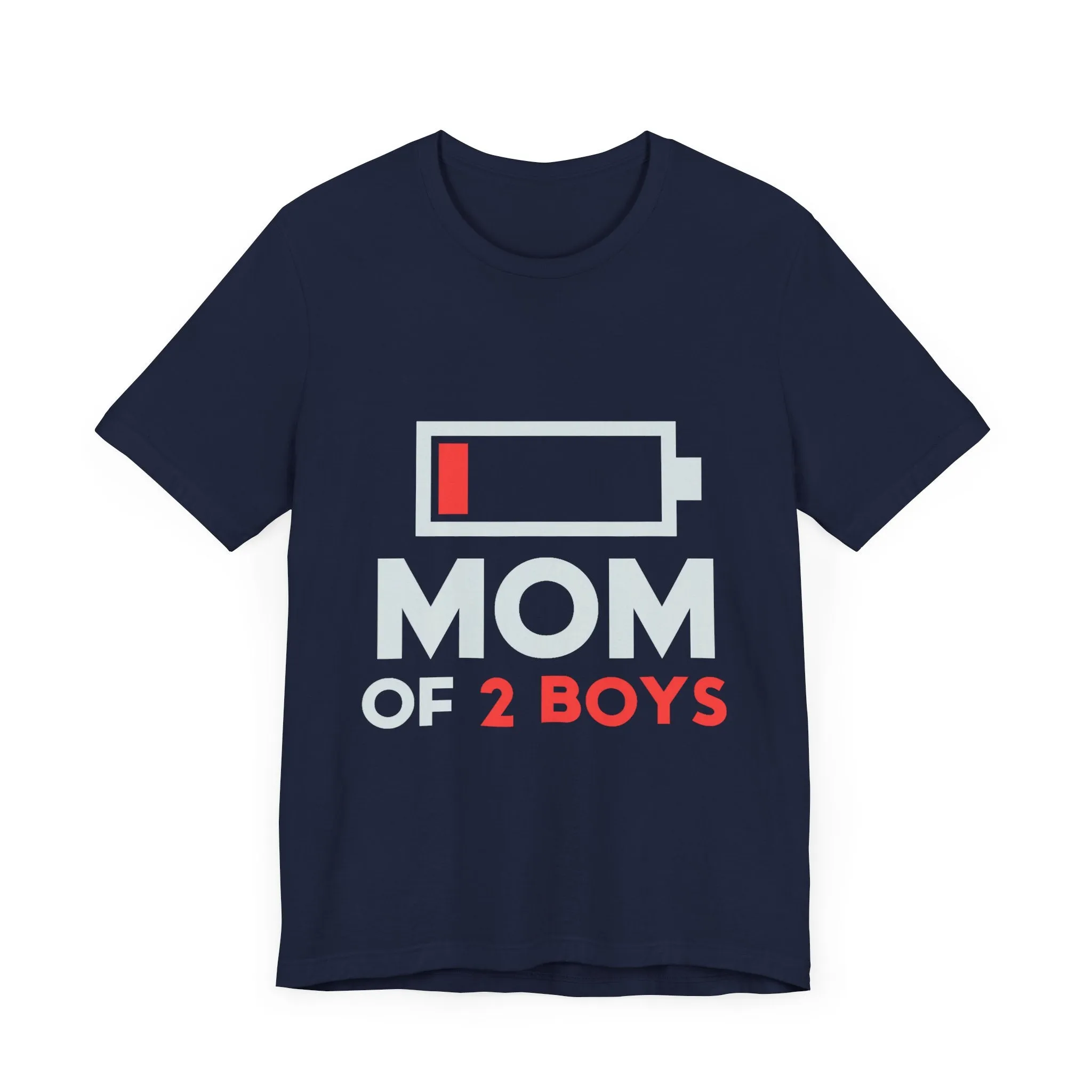 Mom Of 2 Boys T-Shirt - Unisex Garment-Dyed Tee