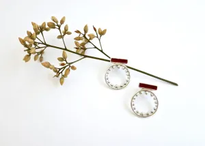MOSI round enamel earrings