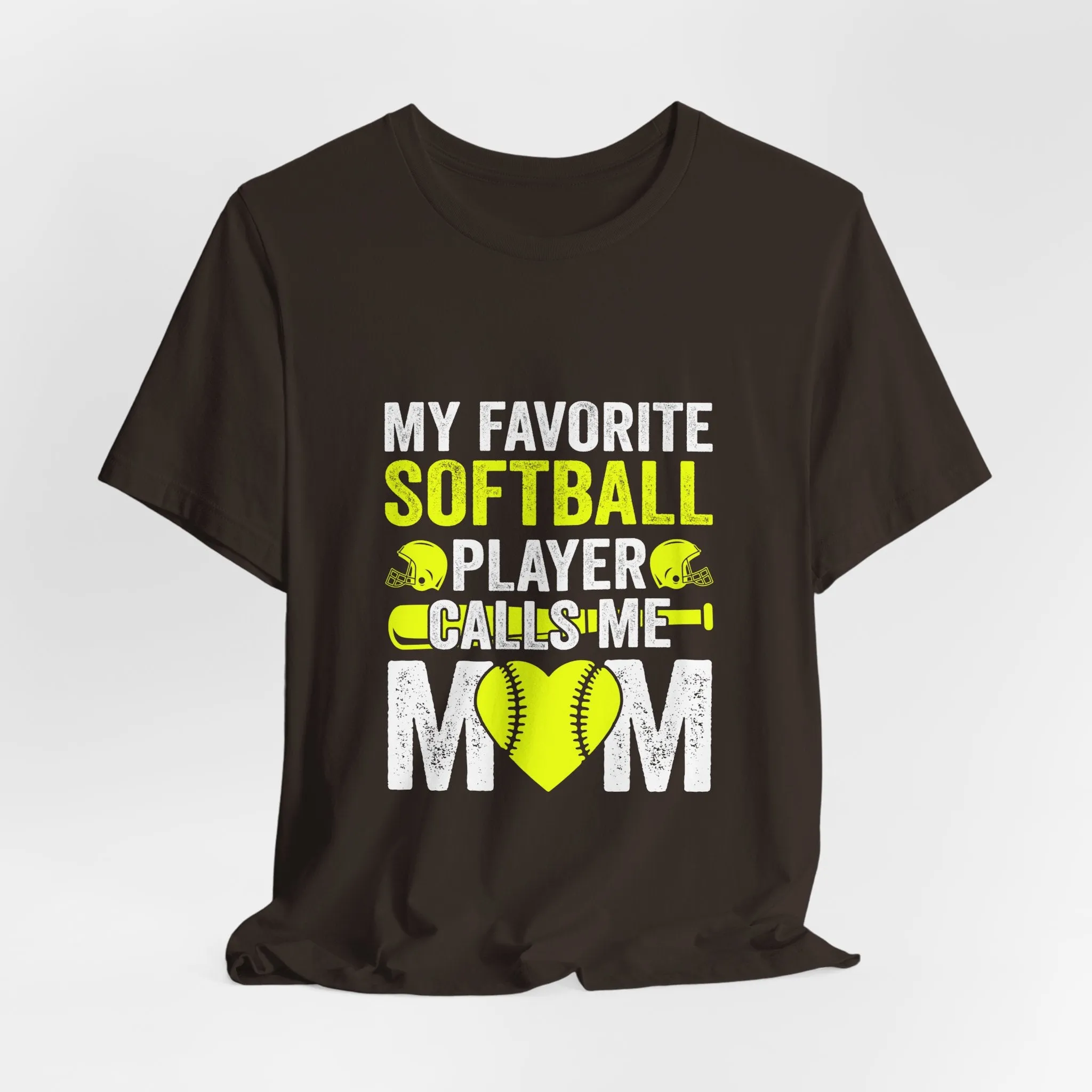 My Favourite Softball Player Calls Me Mom T-Shirt - Unisex Garment-Dyed Tee