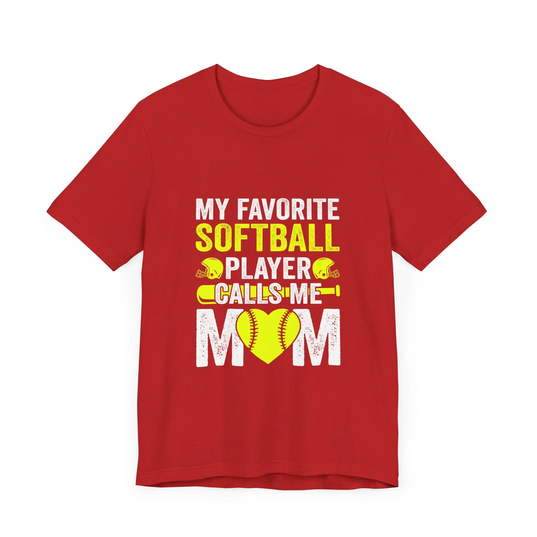 My Favourite Softball Player Calls Me Mom T-Shirt - Unisex Garment-Dyed Tee