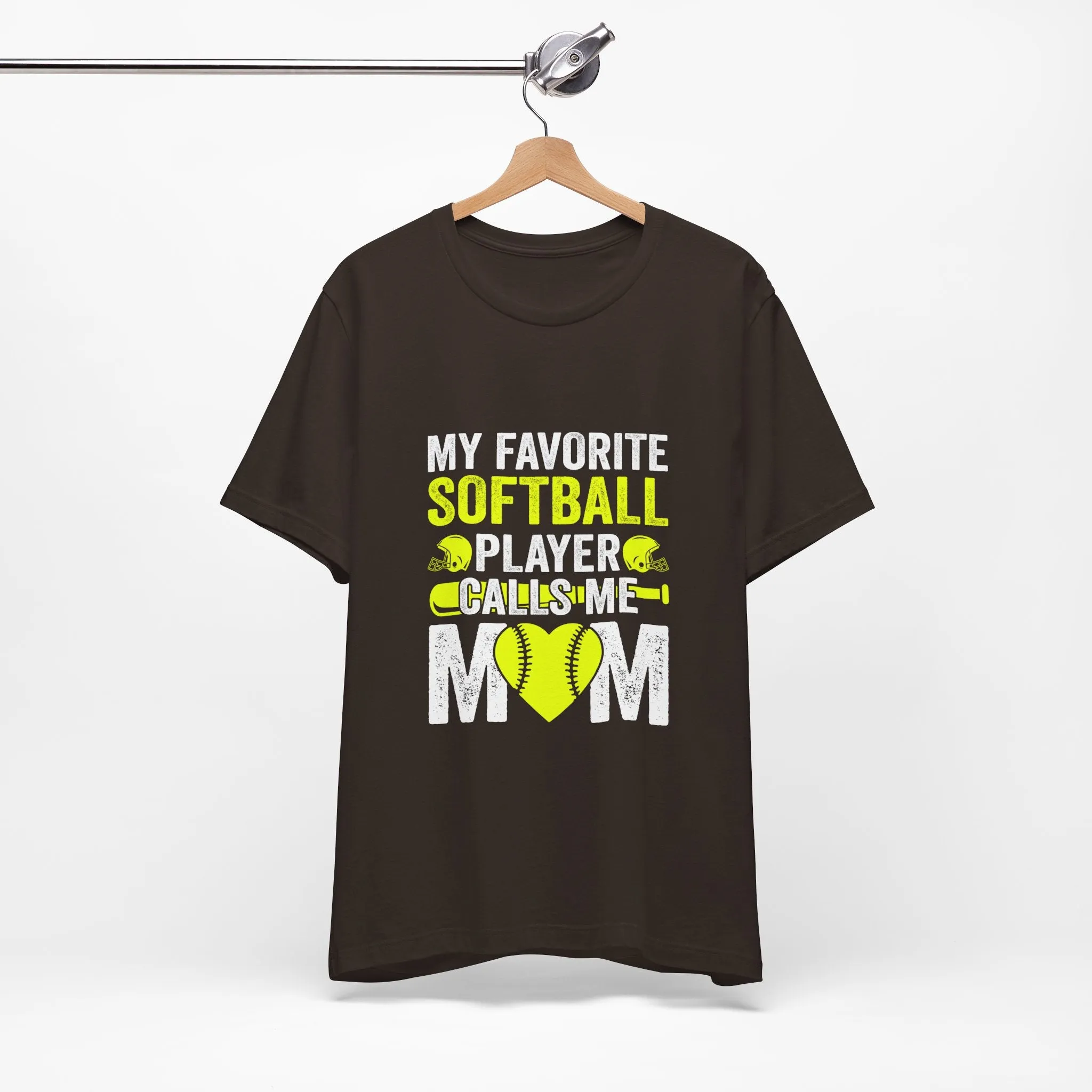 My Favourite Softball Player Calls Me Mom T-Shirt - Unisex Garment-Dyed Tee