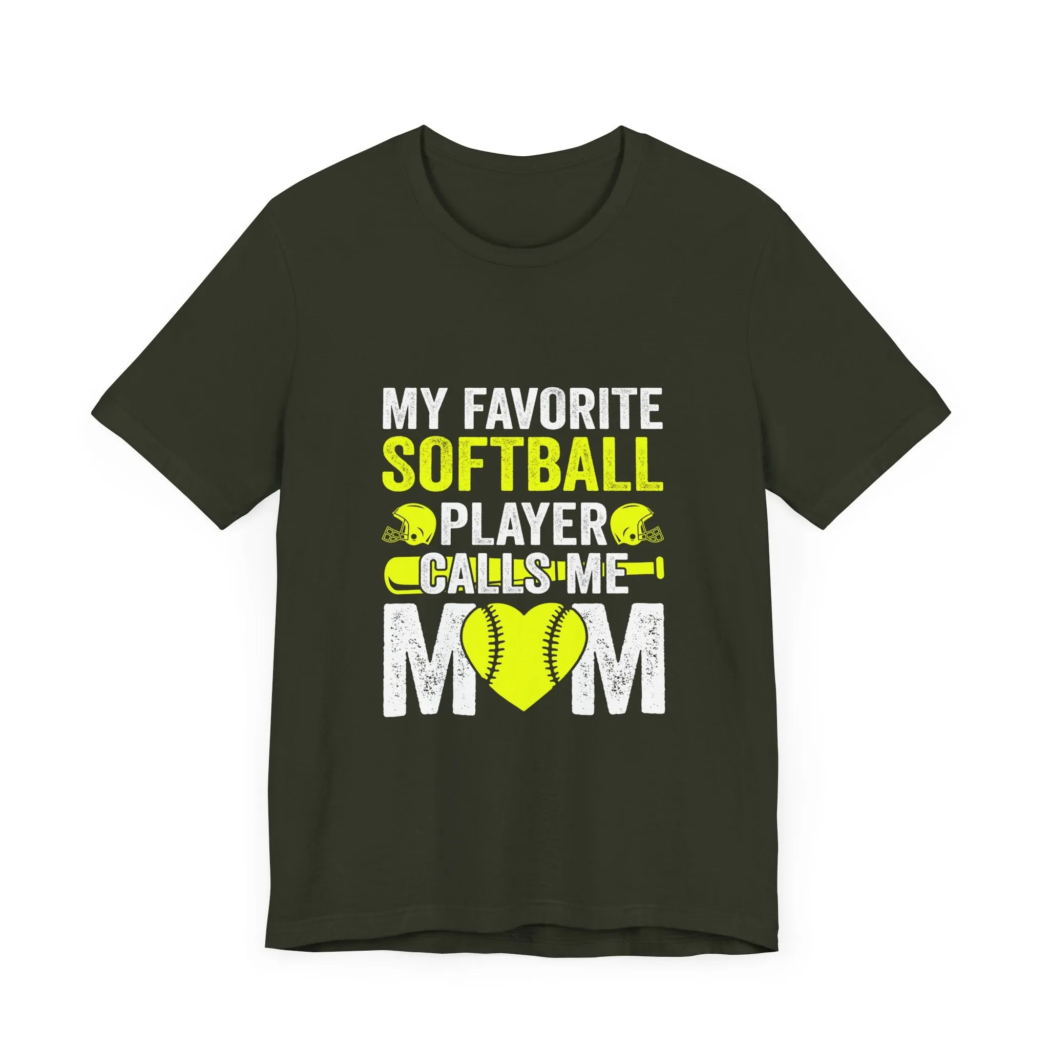 My Favourite Softball Player Calls Me Mom T-Shirt - Unisex Garment-Dyed Tee