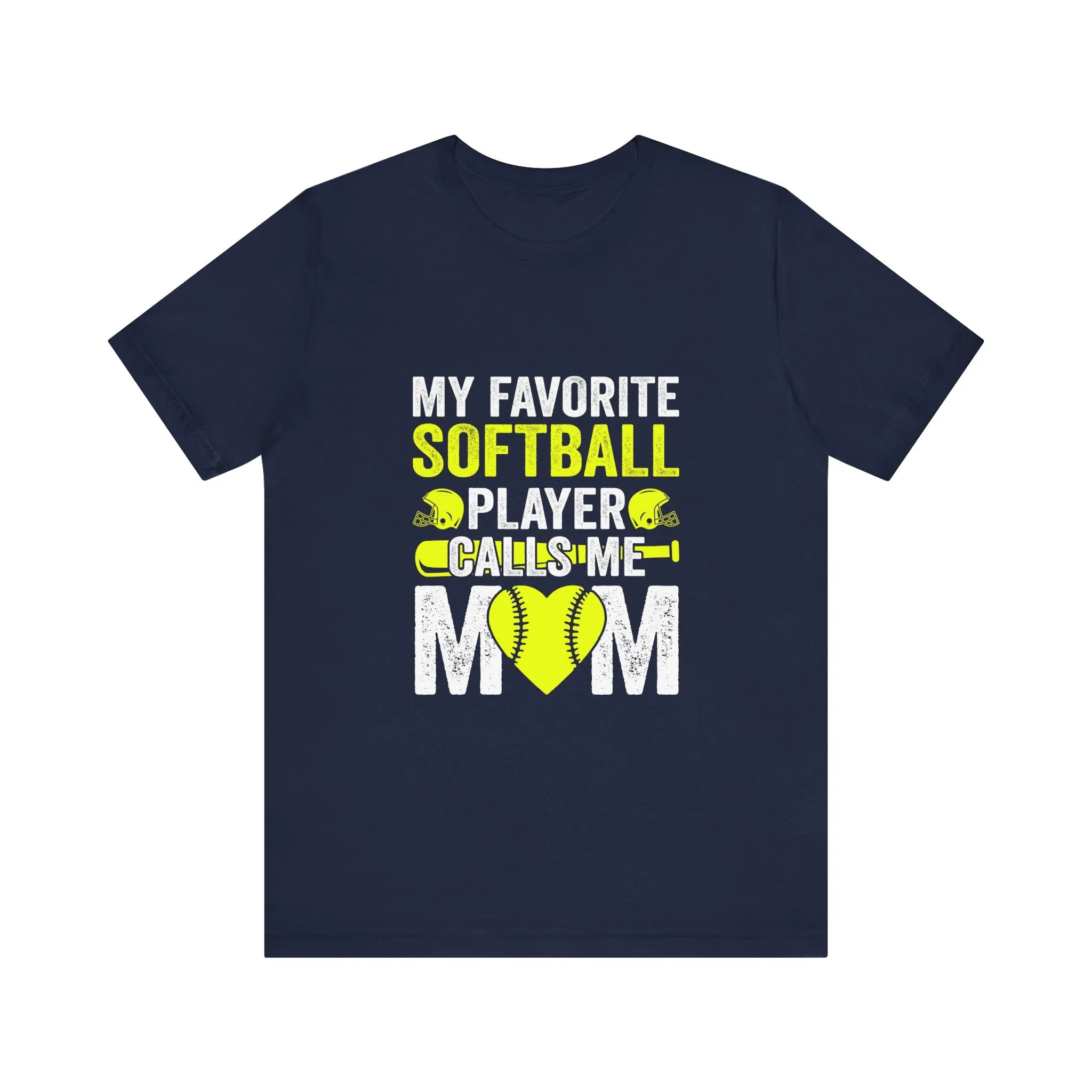 My Favourite Softball Player Calls Me Mom T-Shirt - Unisex Garment-Dyed Tee