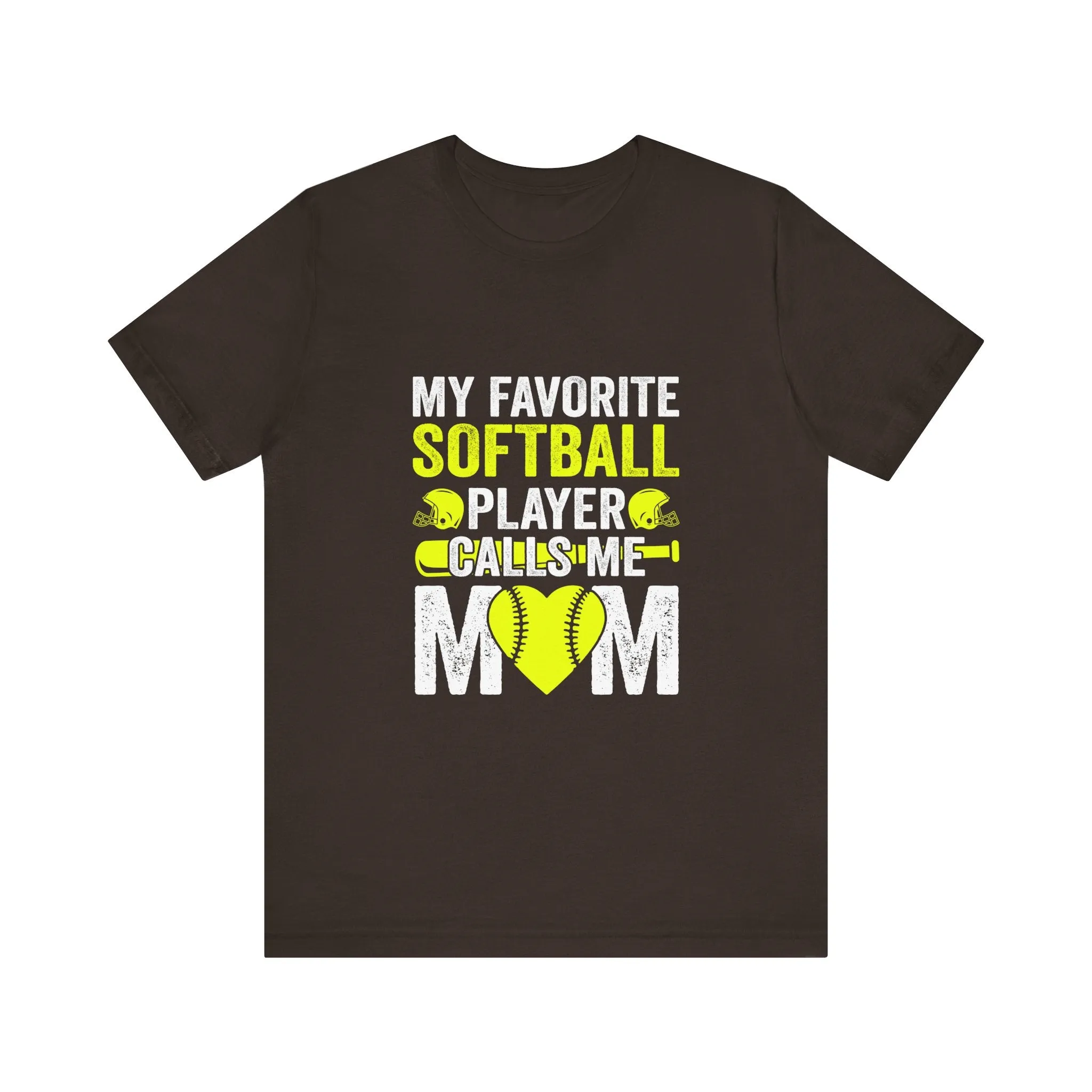 My Favourite Softball Player Calls Me Mom T-Shirt - Unisex Garment-Dyed Tee