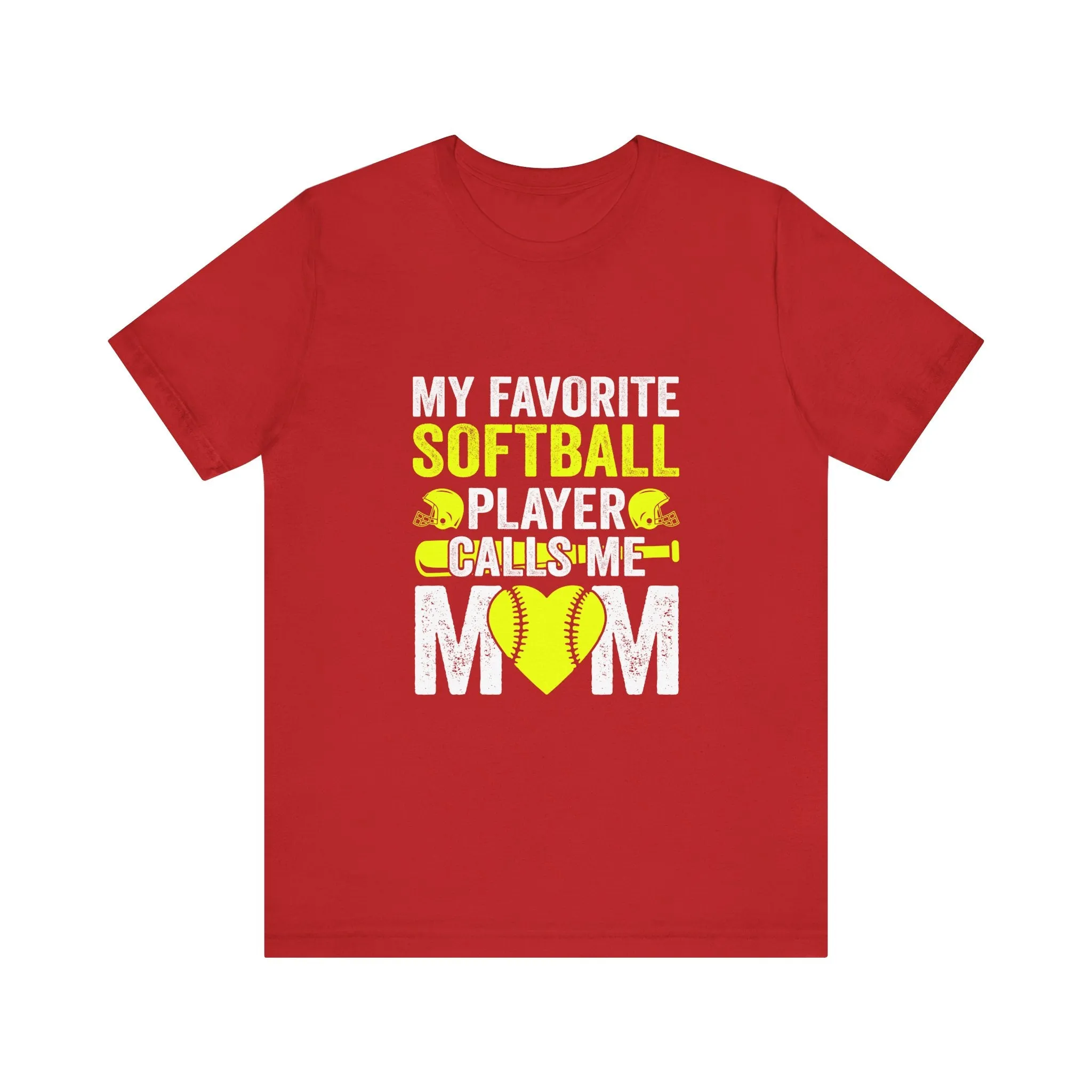 My Favourite Softball Player Calls Me Mom T-Shirt - Unisex Garment-Dyed Tee