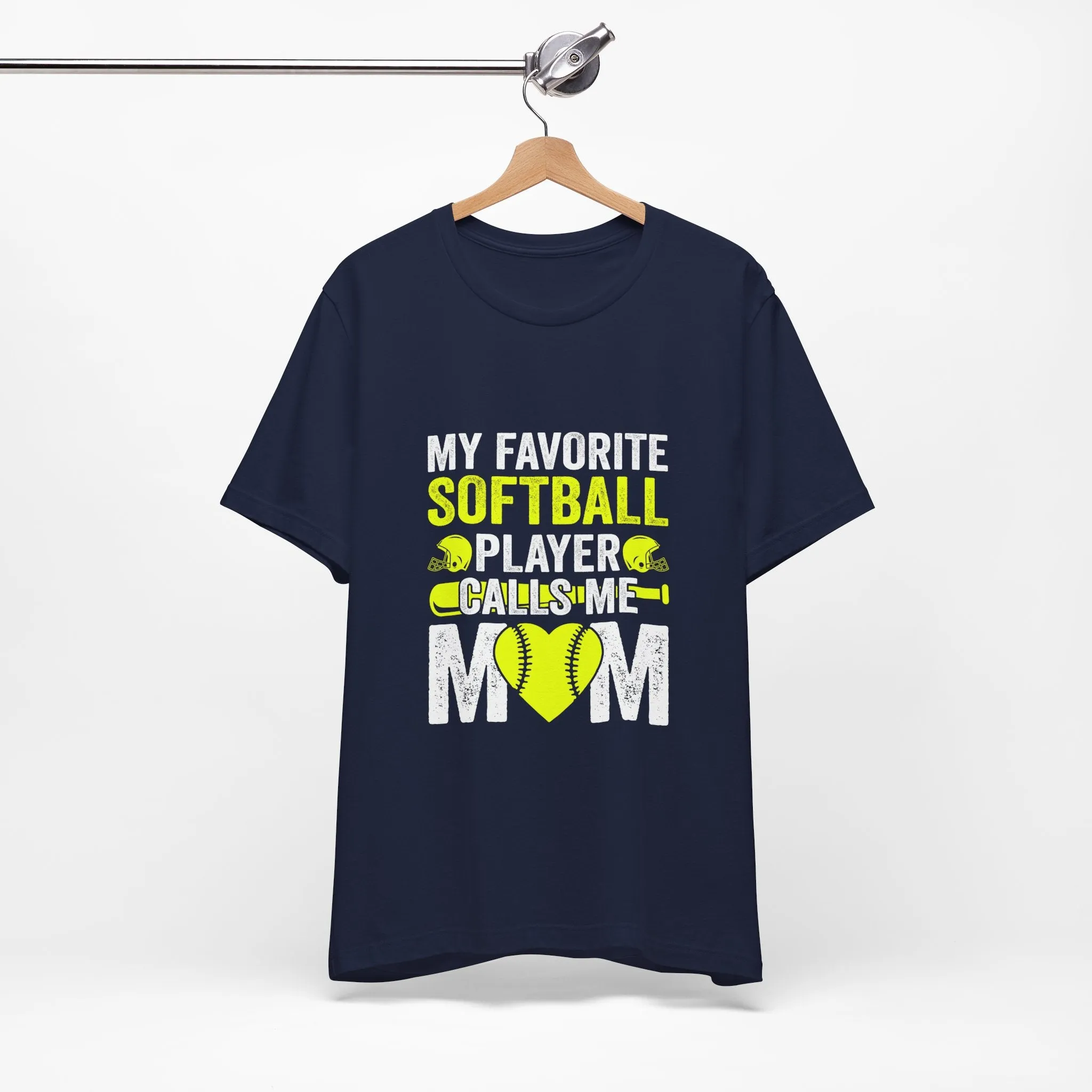 My Favourite Softball Player Calls Me Mom T-Shirt - Unisex Garment-Dyed Tee