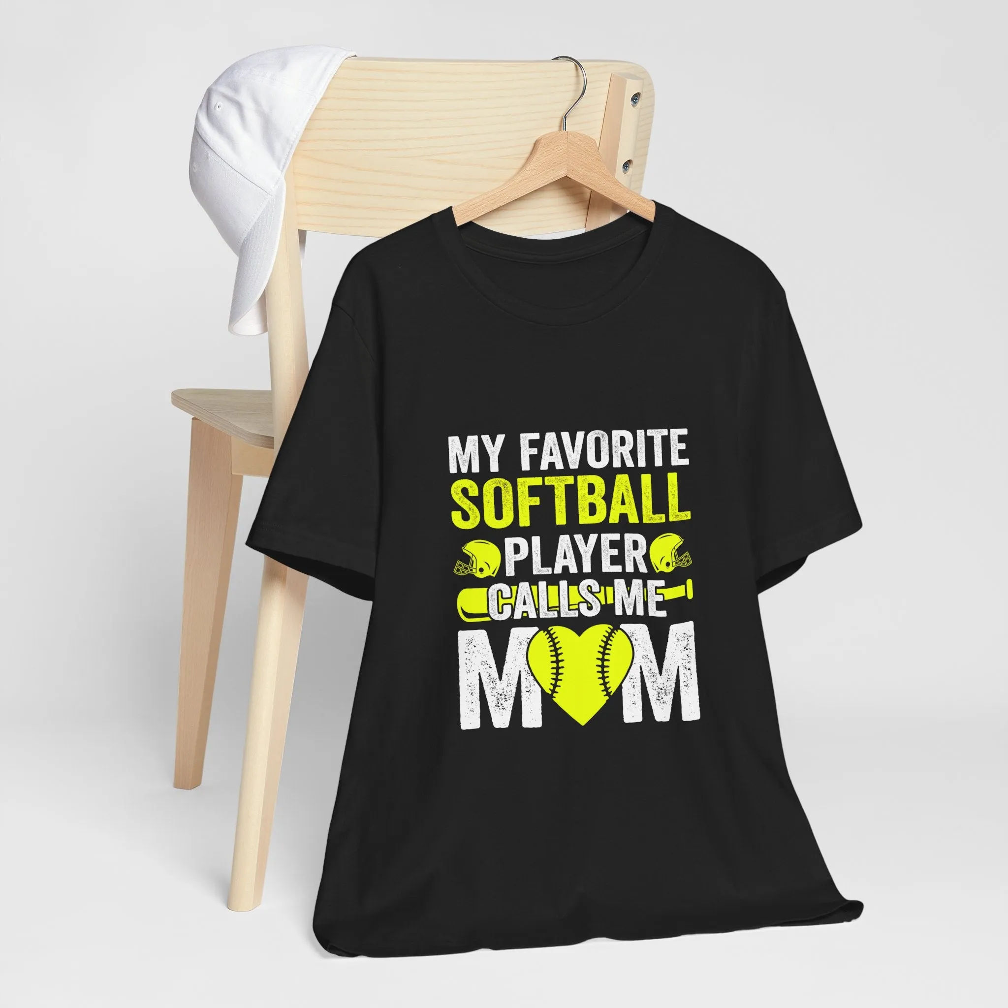 My Favourite Softball Player Calls Me Mom T-Shirt - Unisex Garment-Dyed Tee
